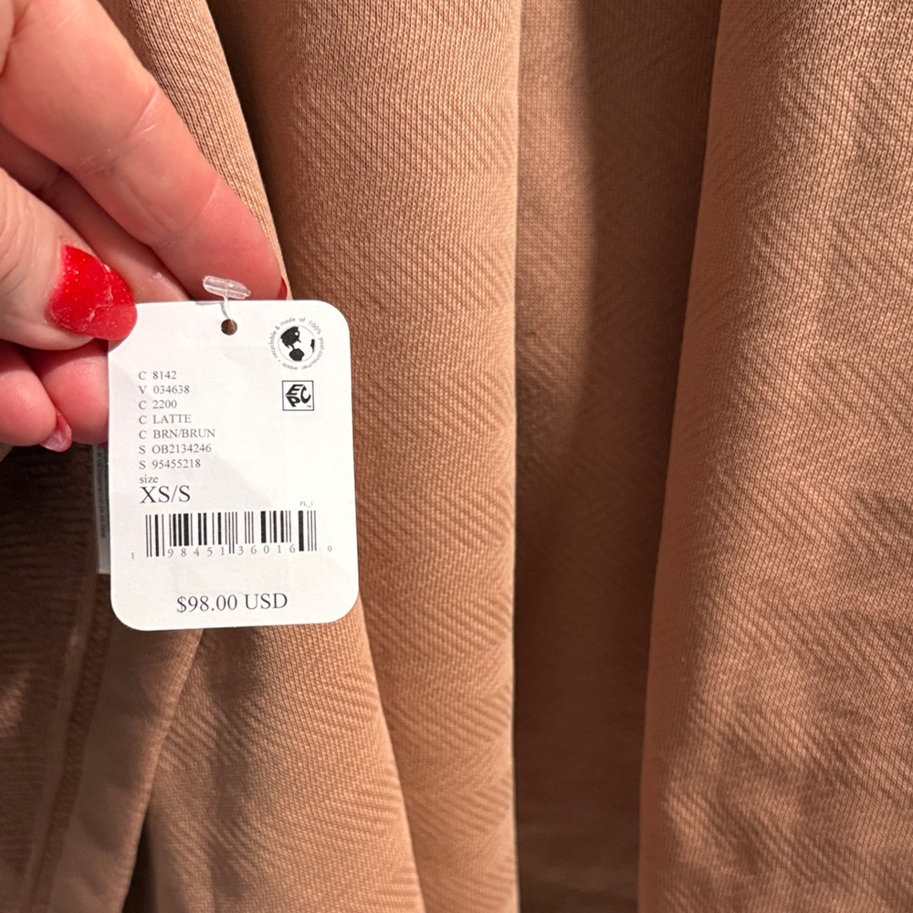NWT Set Free People free-est Odessa Pullover & Onyx Skirt in Latte/Clay Size S - Picture 12 of 15